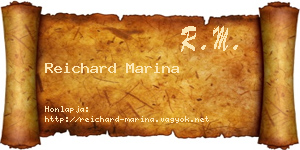 Reichard Marina névjegykártya